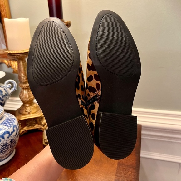 EUC Women's Steven by Steve Madden Leopard Cheetah Calf Hair Booties Size 6 M - Picture 8 of 8